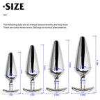 4 PCS Metallic Silver Anal Dilation Anal Plug – product view 7