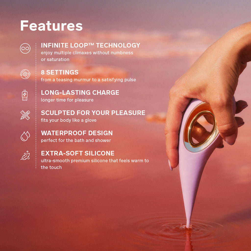 LELO DOT Elliptical Clitoral Stimulator in Lilac – product view 3