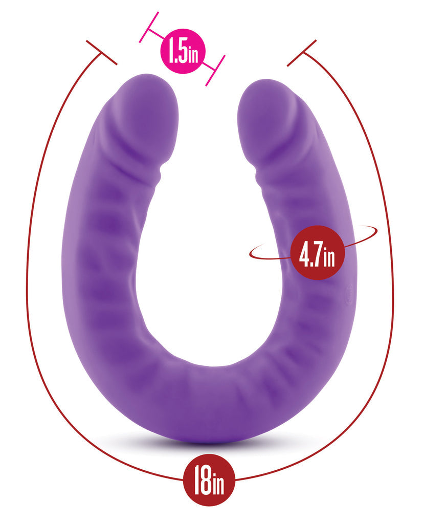 18 Inch Double Ended Dildo & Slim Silicone Purple Dildo – product view 7