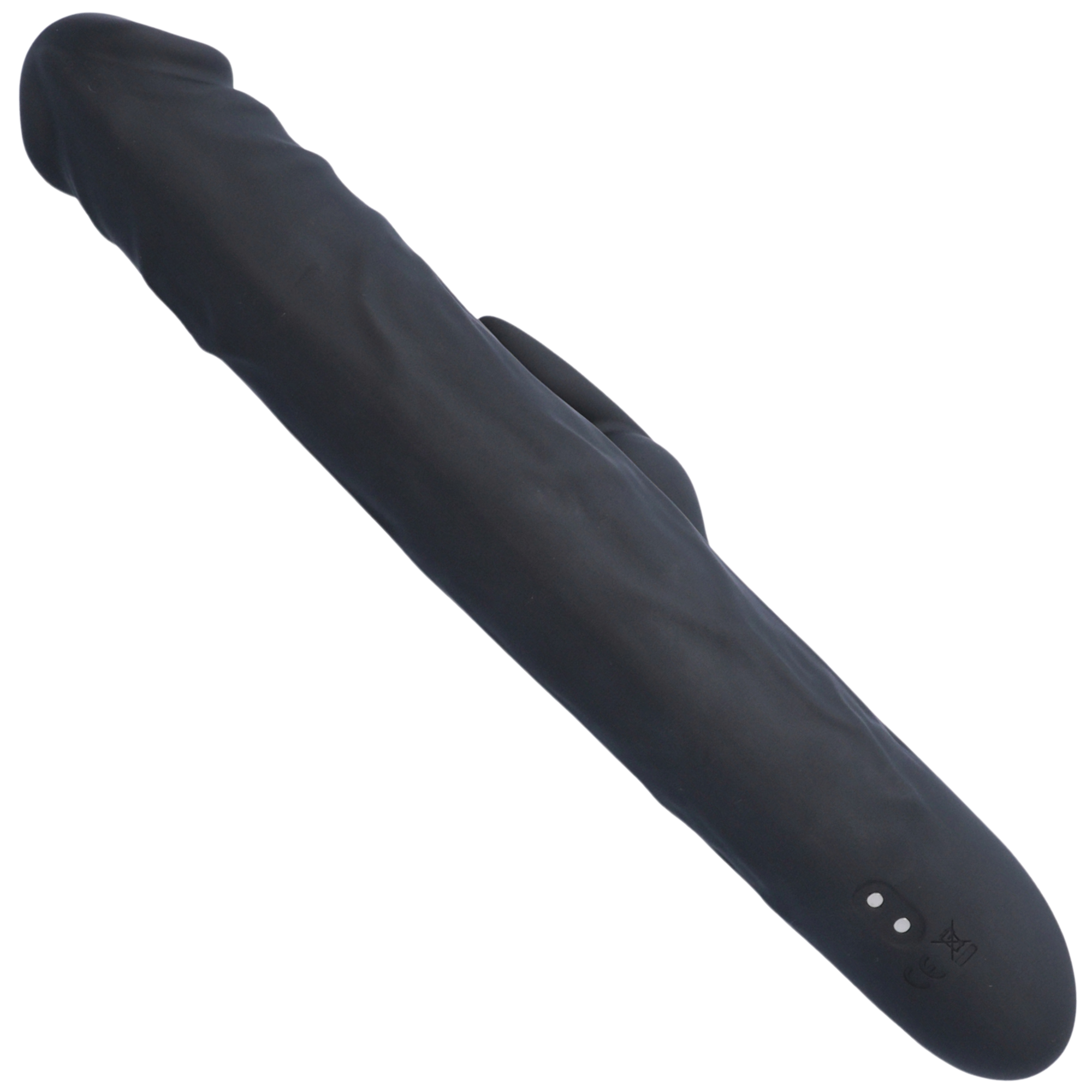 Bato Plus Veined Thrusting & Vibrating Rabbit Machine silicone dildo side view | AnneToys