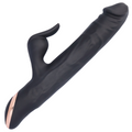 Bato Plus Veined Thrusting & Vibrating Rabbit Machine silicone dildo side view | AnneToys