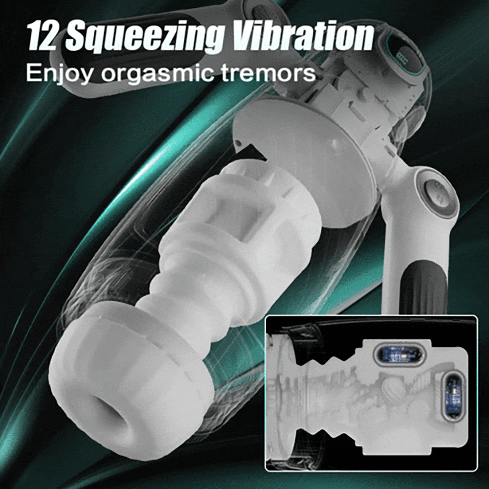 7 Thrusting & 12 Vibrations & Handle Design Automatic Male Stroker – product view 2