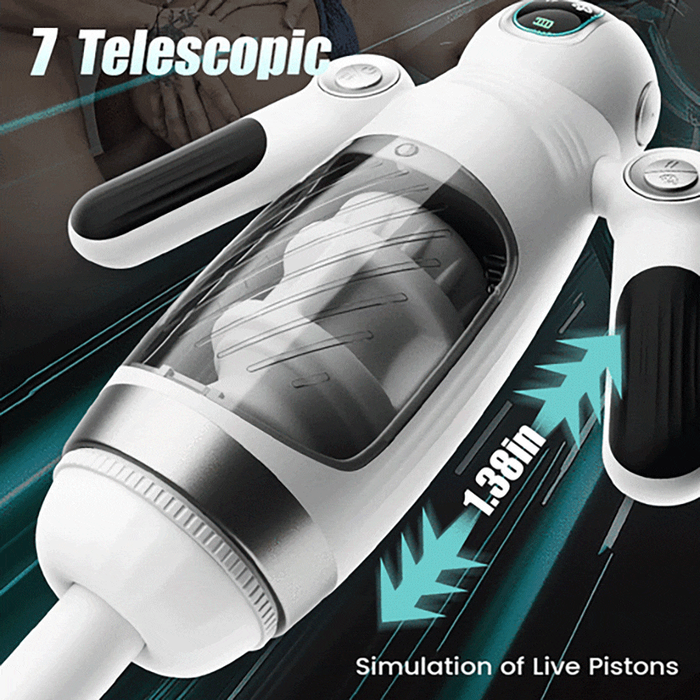 7 Thrusting & 12 Vibrations & Handle Design Automatic Male Stroker – product view 3