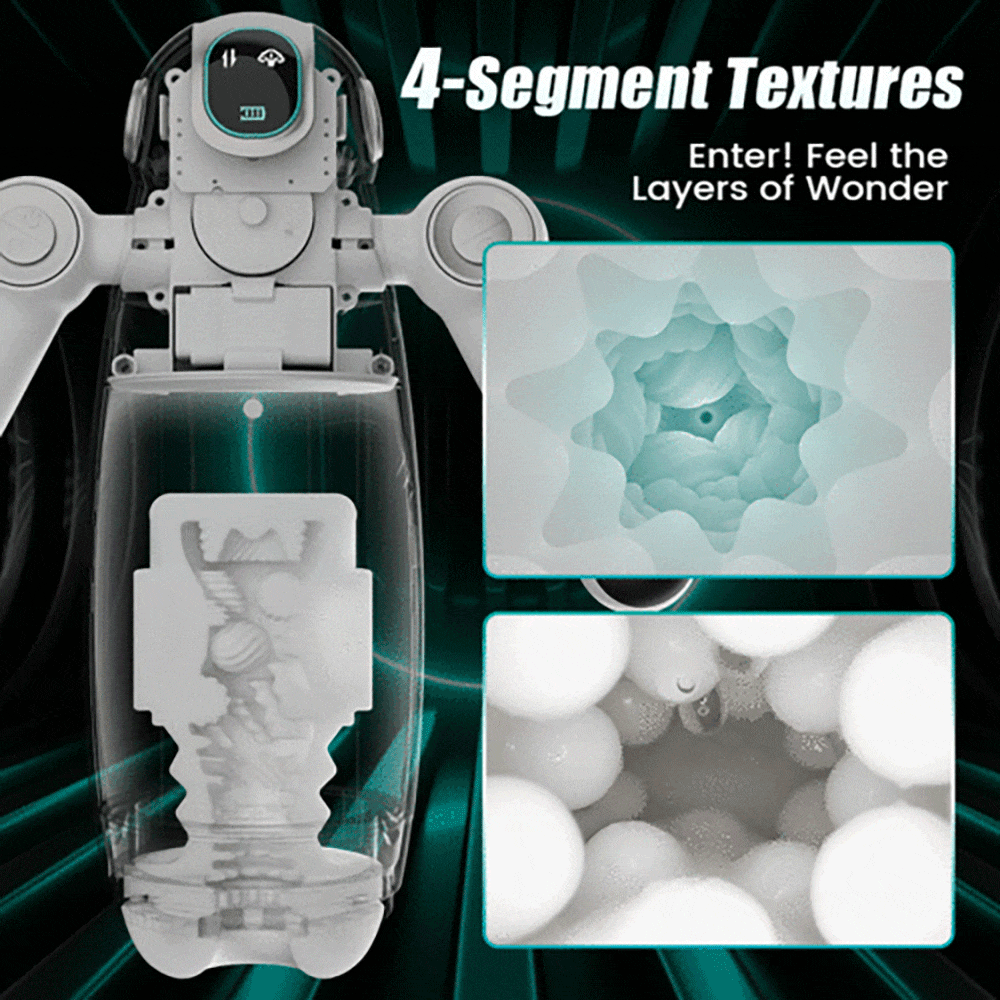 7 Thrusting & 12 Vibrations & Handle Design Automatic Male Stroker – product view 4