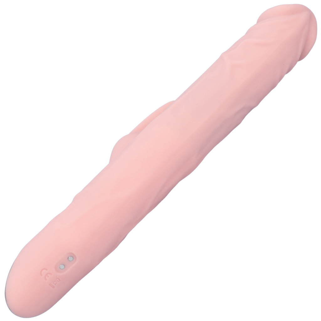 Bato Plus Veined Thrusting & Vibrating Rabbit Machine silicone dildo side view | AnneToys