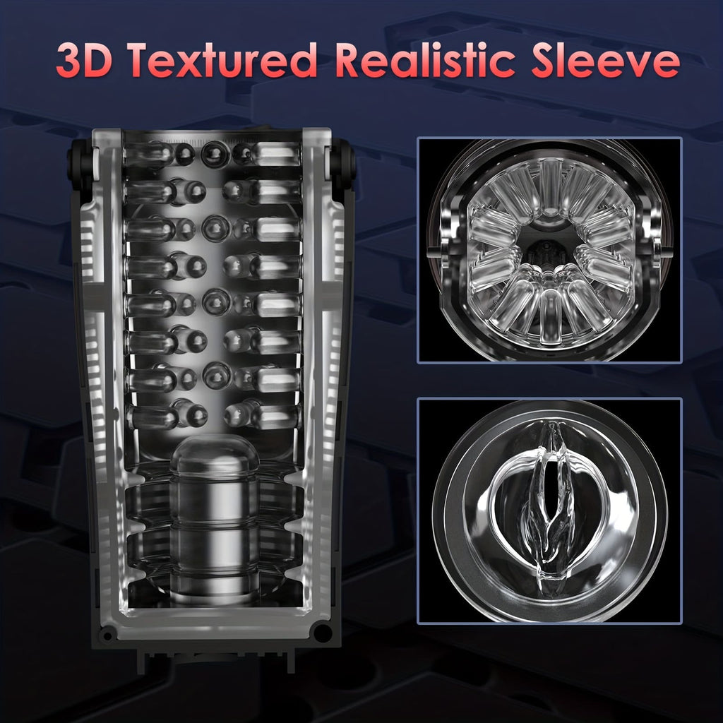 【Best Reputation】3.54'' Diameter Oversized Storm Telescopic LCD Display 6-speed Timing Function Smart Stroker – product view 16