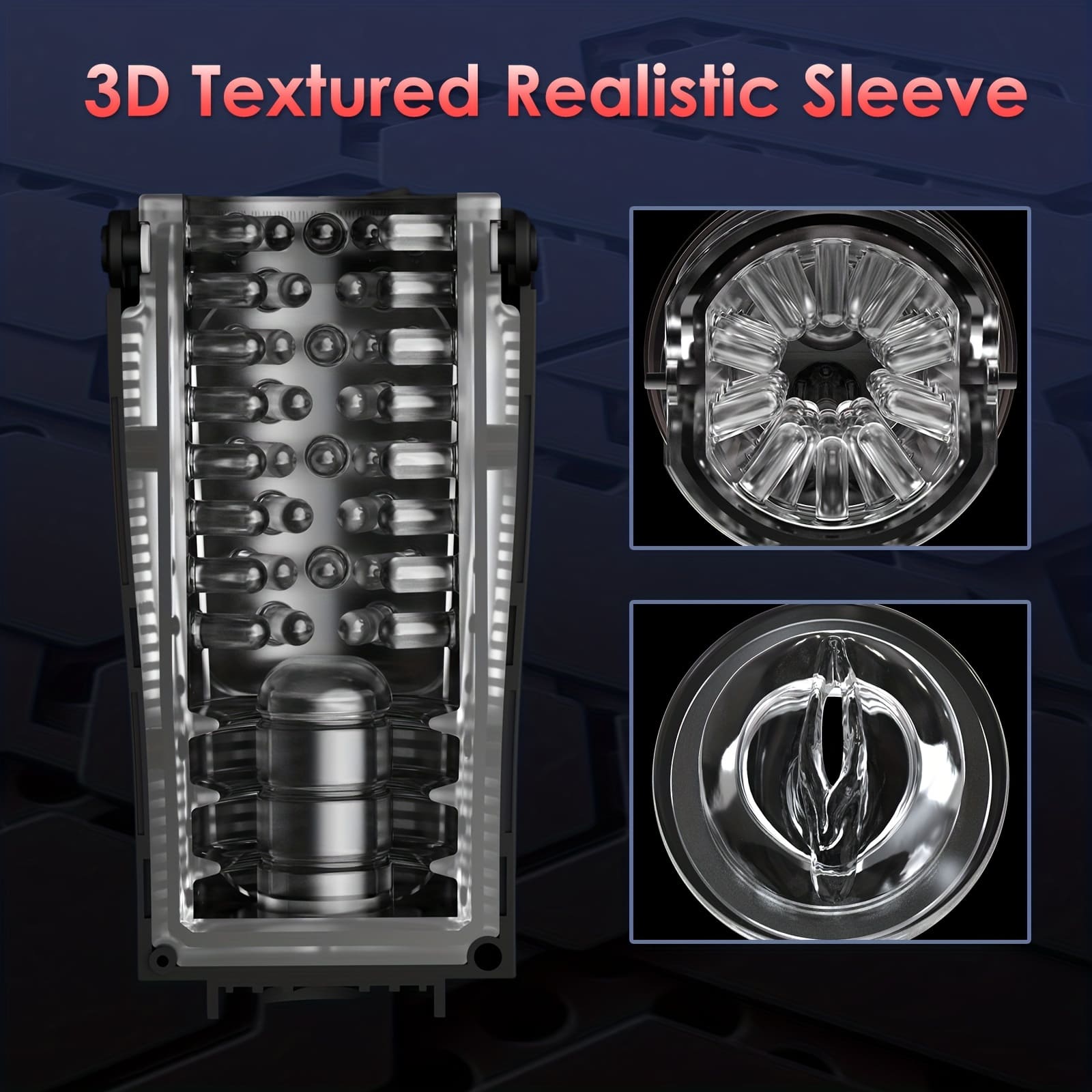 【Best Reputation】3.54'' Diameter Oversized Storm Telescopic LCD Display 6-speed Timing Function Smart Stroker – product view 16
