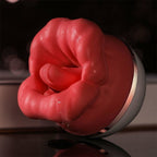 Big Mouth Rose Kiss Sucking Tongue Licking Vibrating Masturbator – product view 10
