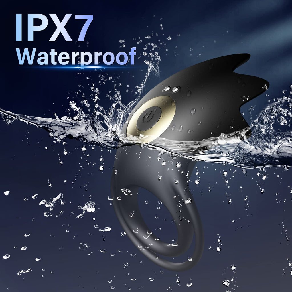 Vibrating Cock Ring with 10 Vibration Modes, Couple Penis Ring Glans Training Toy – product view 12