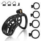 Male Chastity Device Cock - Adult Sex Toy For Male Penis Exercise With 4 Size Rings Invisible Lock And Key – product view 9