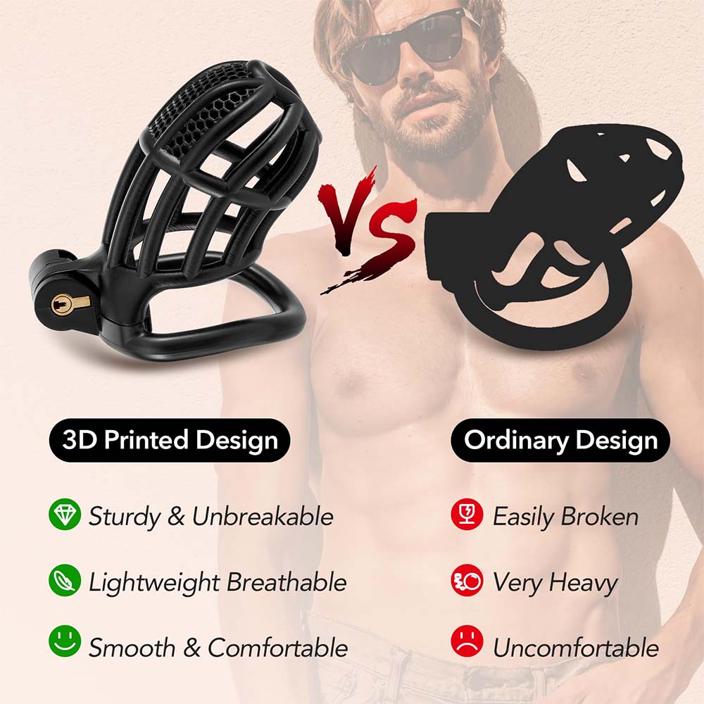 Male Chastity Device Cock - Adult Sex Toy For Male Penis Exercise With 4 Size Rings Invisible Lock And Key – product view 12