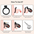 Male Chastity Device Cock - Adult Sex Toy For Male Penis Exercise With 4 Size Rings Invisible Lock And Key – product view 11