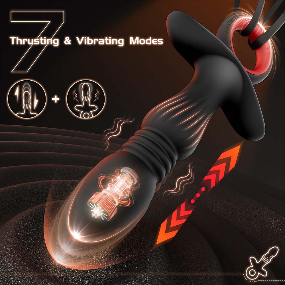 Wireless & APP Remote Control Thrusting Vibration Prostate Massager – product view 2