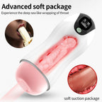 White Angel 8 Vibration Sucking Voice Masturbation Cup for Double Stimulation with Screen Display Silicone Men Sex Toy — product image 4