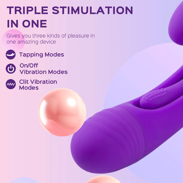 Bora - Rabbit Tapping G-spot Vibrator – product view 3
