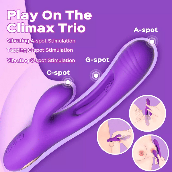 Bora - Rabbit Tapping G-spot Vibrator – product view 4