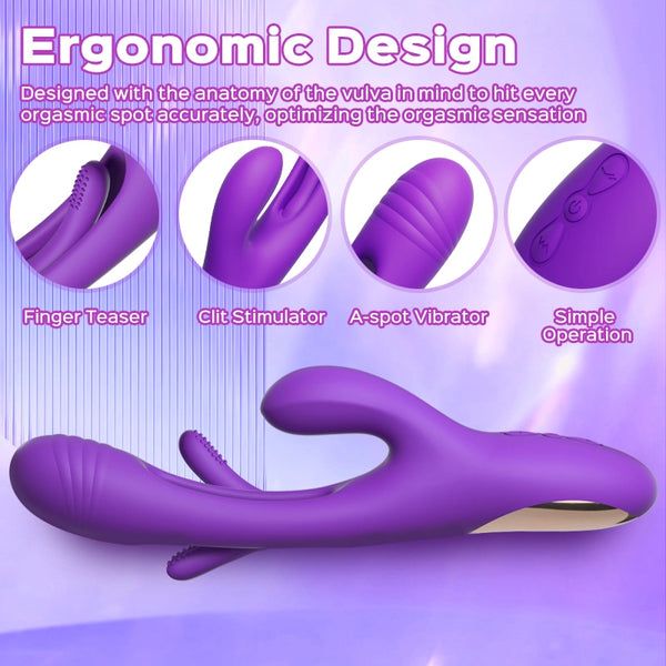 Bora - Rabbit Tapping G-spot Vibrator – product view 7