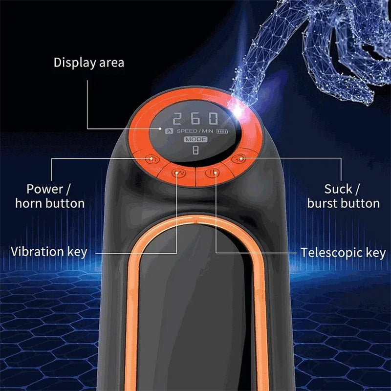 Fully Automatic Telescopic Sucking LCD Display Retractable Decompression Cup, No Need To Hold It By Hand！ – product view 9