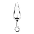 4-Pack Metallic Silver Butt Plug Set With Pull Ring Metal Butt Plug – product view 2