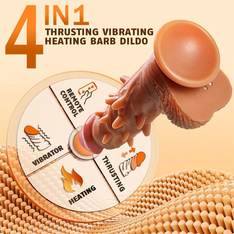 3 Thrusting & 9 Vibration G Spot Anal Stimulation Heating Dildo – product view 2