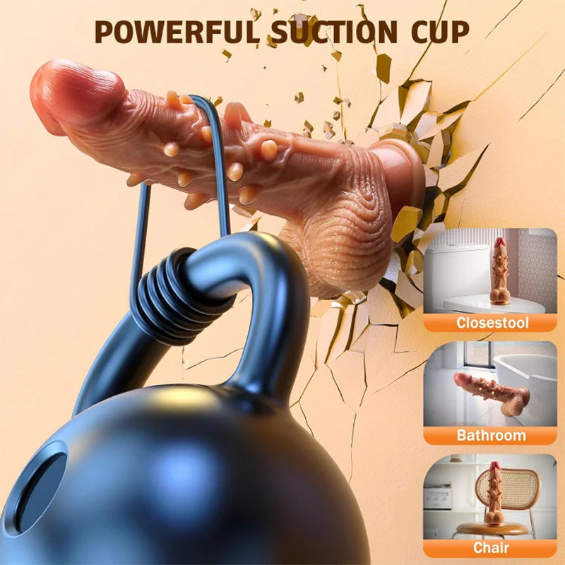 3 Thrusting & 9 Vibration G Spot Anal Stimulation Heating Dildo – product view 4