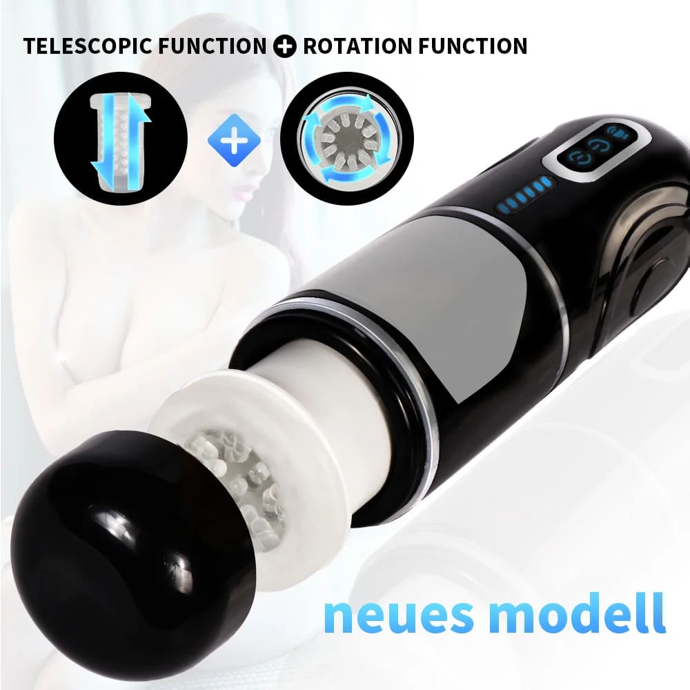 Sprint Male Automatic Stroker - 7 Thrusting Rotation Voice 3D Textured Male Sex Toy with Suction Base – product view 5