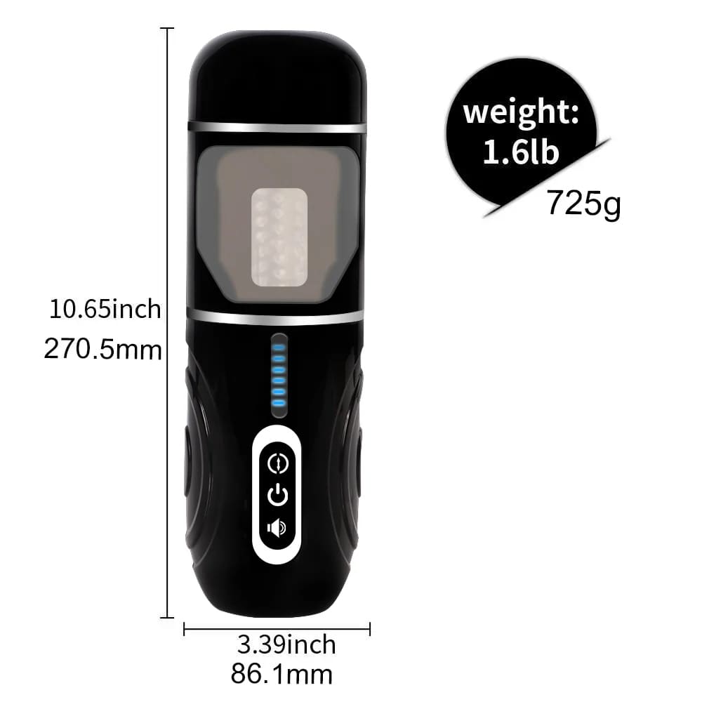 Sprint Male Automatic Stroker - 7 Thrusting Rotation Voice 3D Textured Male Sex Toy with Suction Base – product view 10