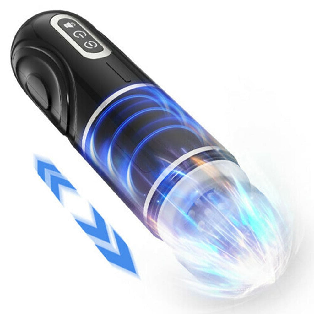 Sprint Male Automatic Stroker - 7 Thrusting Rotation Voice 3D Textured Male Sex Toy with Suction Base – product view 2
