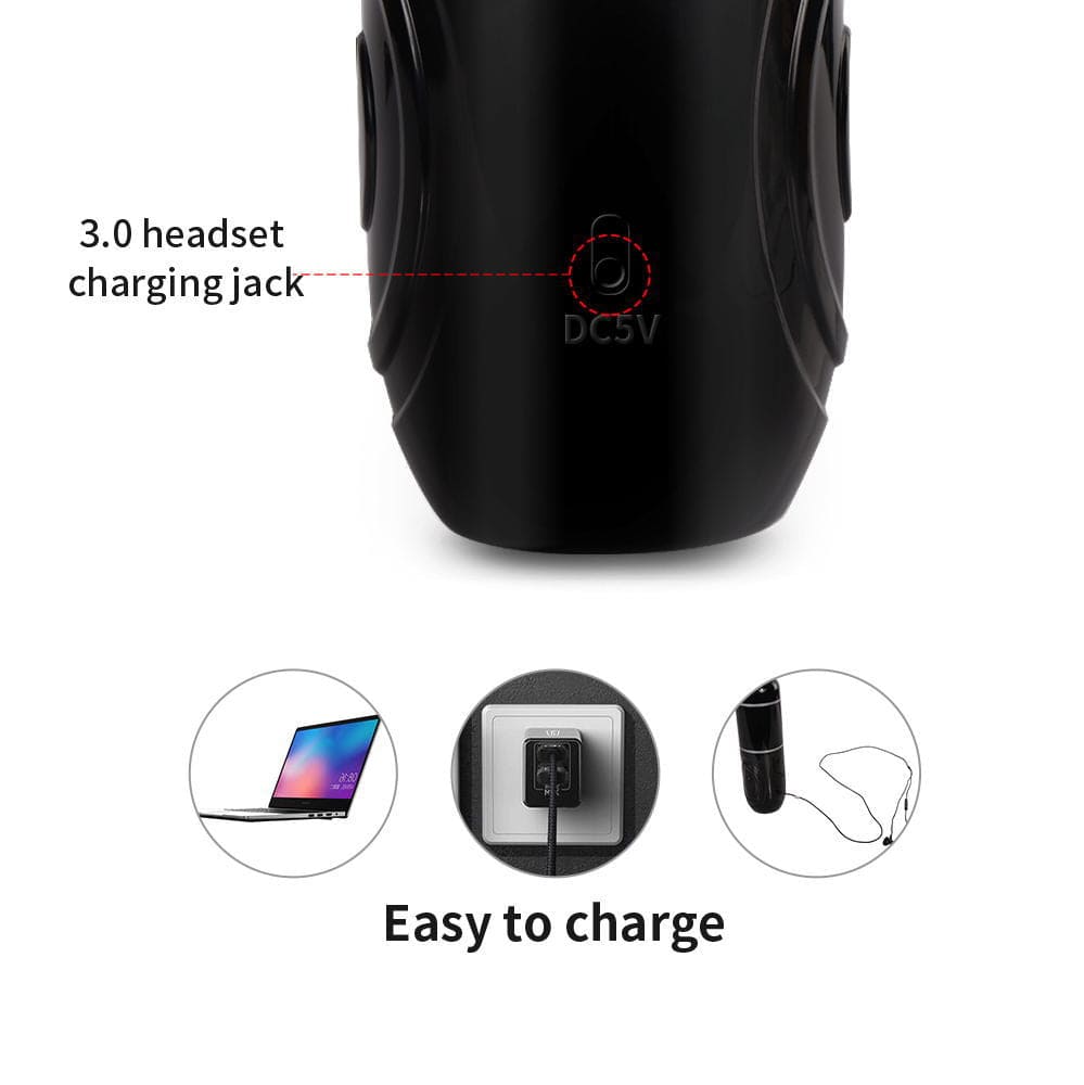 Sprint Male Automatic Stroker - 7 Thrusting Rotation Voice 3D Textured Male Sex Toy with Suction Base – product view 8