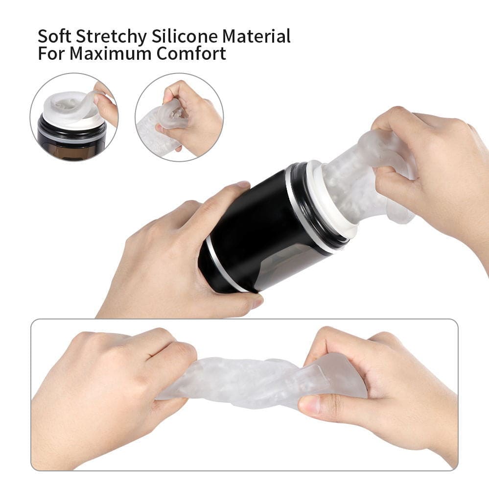 Sprint Male Automatic Stroker - 7 Thrusting Rotation Voice 3D Textured Male Sex Toy with Suction Base – product view 7