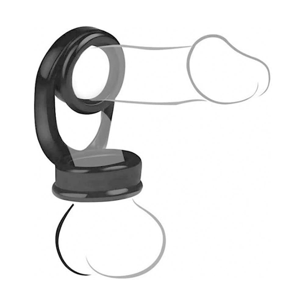 Cock Ring With Ball Strap Stretchy Double Penis Rings – product view 2