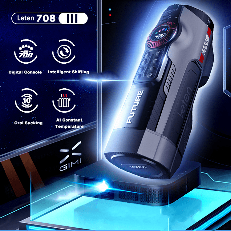 Leten Future Pro 708 3RD Generations Bluetooth Control 10 Modes Heating LED Screen Male Stroker – product view 15