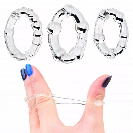Crystal Male Cock Rings & Erection Rings Delay Training Sets – product view 4
