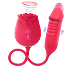 Rose Suction & Thrusting Vibrator – 10 Suction & 10 Thrusting Modes for Dual Stimulation