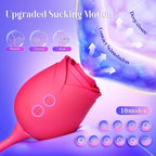 Rose Suction & Thrusting Vibrator – 10 Suction & 10 Thrusting Modes for Dual Stimulation