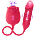 Rose Suction & Thrusting Vibrator – 10 Suction & 10 Thrusting Modes for Dual Stimulation