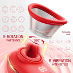 3-in-1 Tongue-Rotating Clit Sucker with 9 Vibration & Licking Modes