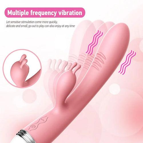 Dual Stimulation Rabbit Vibrator – 10 Vibration Modes, Waterproof & Rechargeable