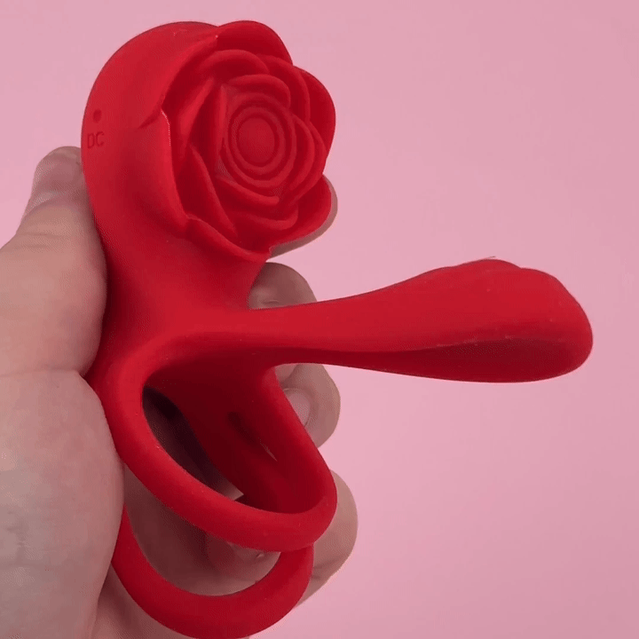 Connection Dual Romance Rose Vibrating Cock Ring – product view 2