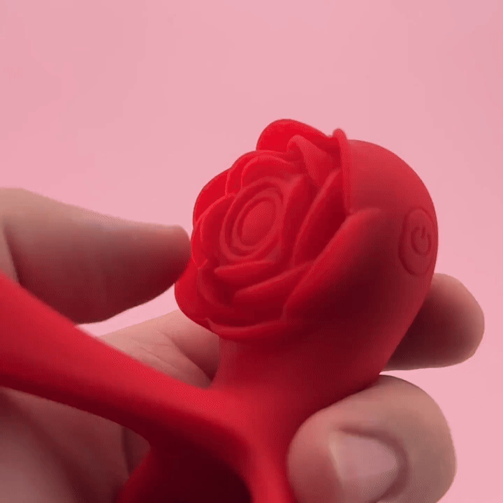 Connection Dual Romance Rose Vibrating Cock Ring – product view 3