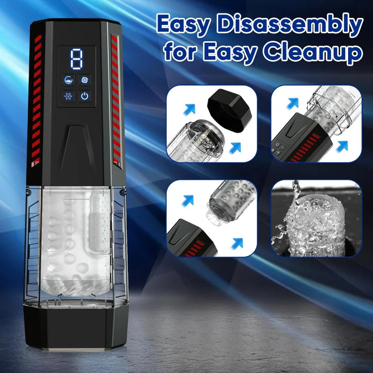 One-Touch Telescopic Sucking And Vibrating Male Stroker — product image 4