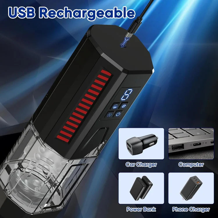 One-Touch Telescopic Sucking And Vibrating Male Stroker — product image 5