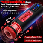 9-Frequency Telescopic Vibration Sucking Voice Heated Aircraft Male Stroker – product view 3