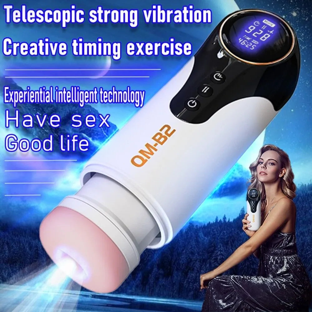 Qm-B2 Automatic Male Stroker Heating, Piston Retractable 7 Vibrations 3 Strengths Men Sex Toy — product image 4