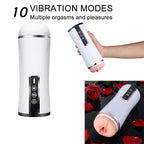 10 Vibrating Deepthroat Oral Sex Silicone Male Stroker — product image 3