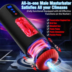 9-Frequency Telescopic Vibration Sucking Voice Heated Aircraft Male Stroker – product view 5