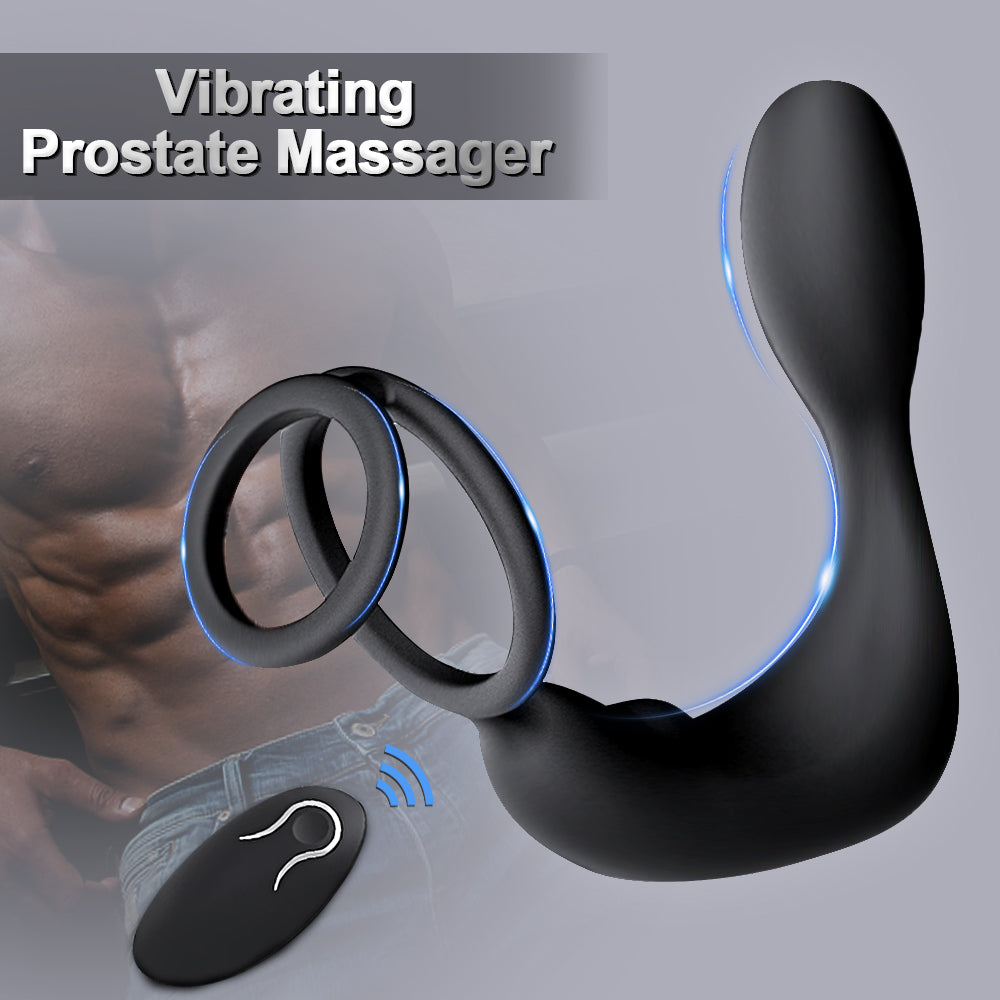 Wireless Remote Control Double Ring Lock Semen Prostate Press Anal Plug – product view 4