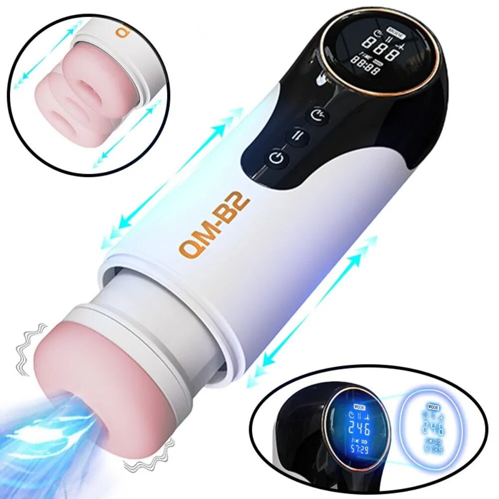 Qm-B2 Automatic Male Stroker Heating, Piston Retractable 7 Vibrations 3 Strengths Men Sex Toy — product image 7