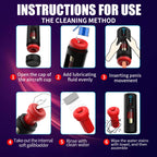 9-Frequency Telescopic Vibration Sucking Voice Heated Aircraft Male Stroker – product view 7