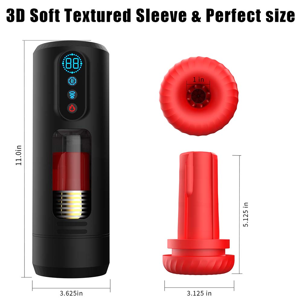 9-Frequency Telescopic Vibration Sucking Voice Heated Aircraft Male Stroker – product view 10